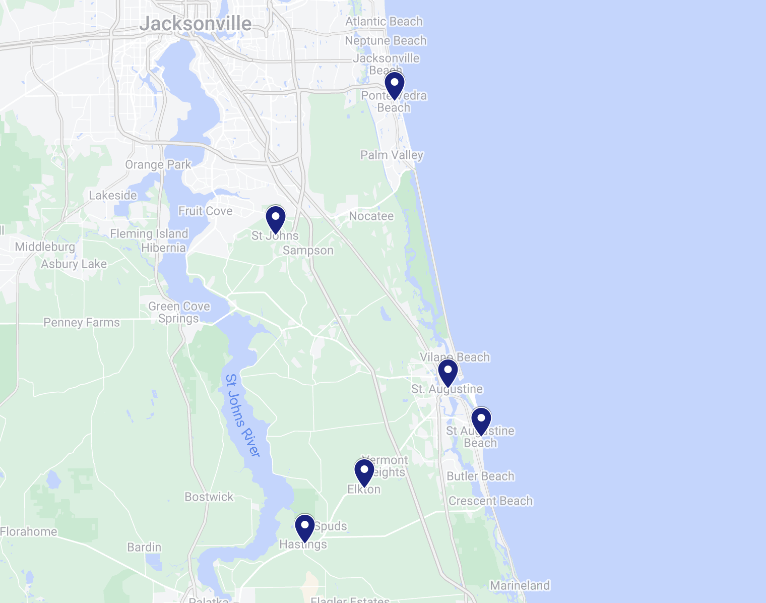 Service Areas | St Augustine AC Company